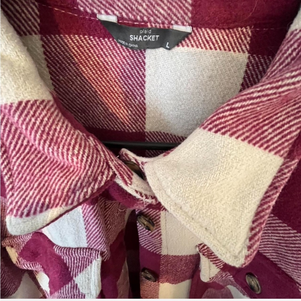Maroon shacket